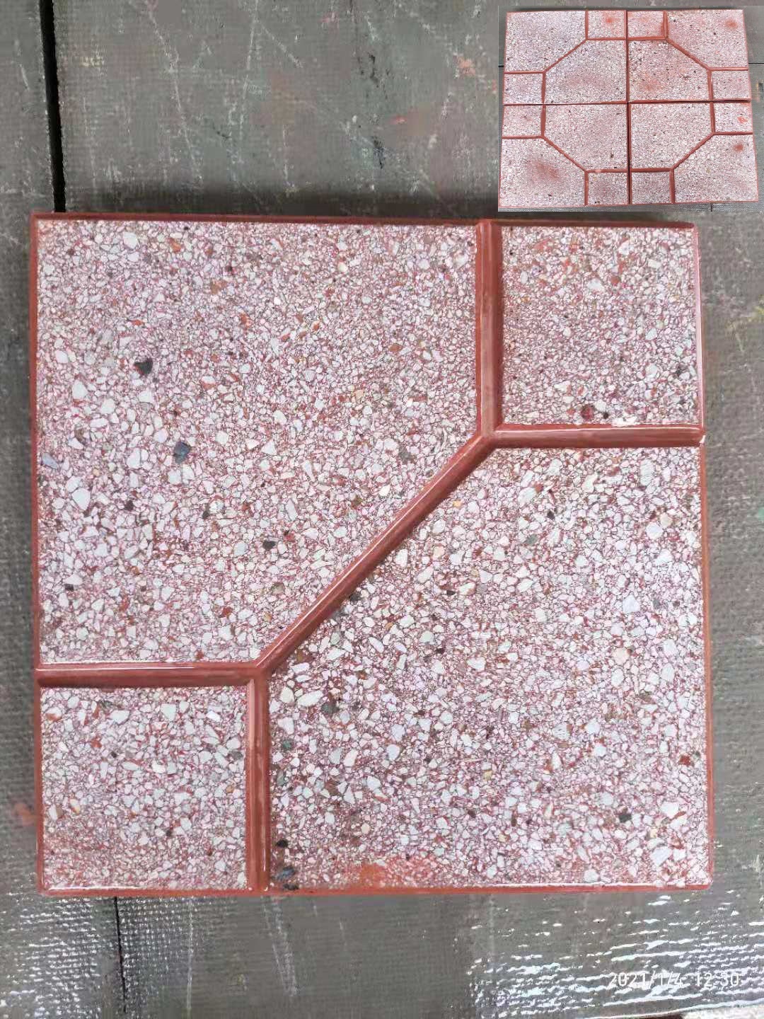 红色水磨石砖300X300 - 水磨石砖- 成都pc砖透水砖成都天诚宏宇建材有限公司